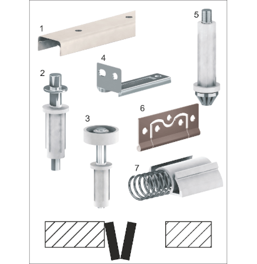 Комплект фурнитуры APOLLO 2/908 для складывающихся дверей