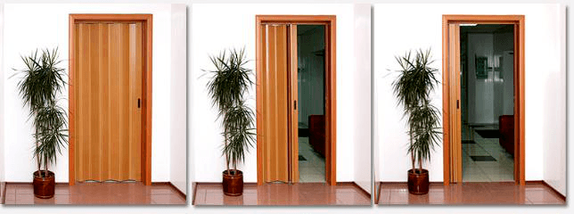 Материалы для изготовления межкомнатных дверей-гармошки