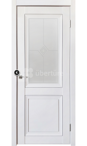 Межкомнатная дверь Деканто ПД 1 (Белый бархат)