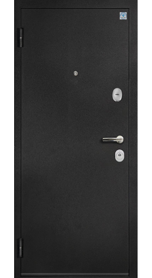 Дверь стальная Алмаз 11 Невада (Шелк черный/Дуб мелфорд грей)