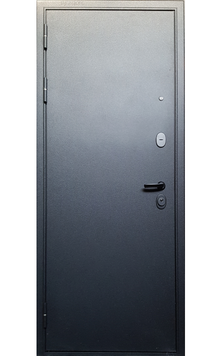 Дверь стальная TRUST STANDART MP Mirror 164 (Черный шелк/Бетон серый)