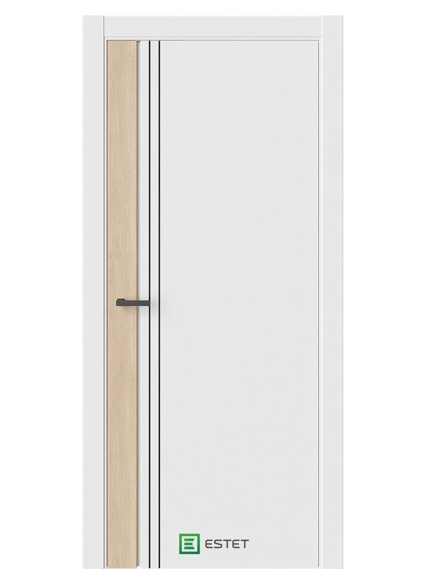 Межкомнатная дверь Ways W11ML (Кашемир белый, вставка сенди)