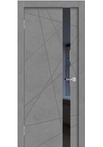 Межкомнатная дверь Геометрия (Бетон серый)