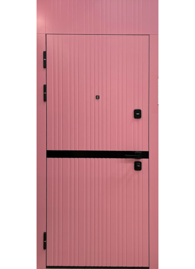 Дверь стальная Берилл 1 с фрамугой (RAL3015/RAL9003)