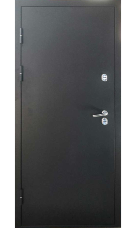 Дверь стальная Хаски 4 (Муар RAL 8019/Венге) с термо-кабелем