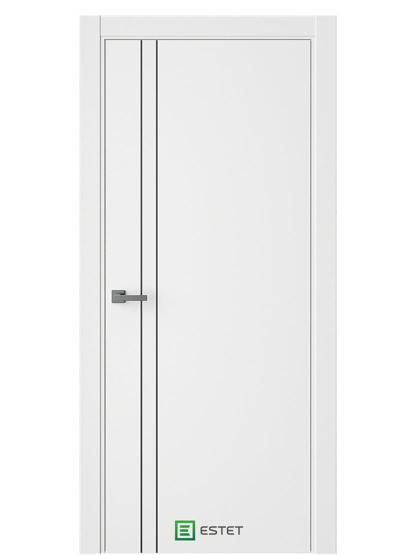 Межкомнатная дверь Лайнинг 2 с ABS кромкой (Белый)