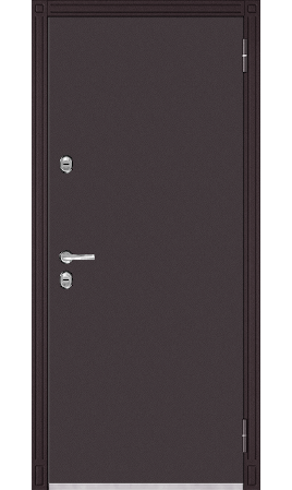 Дверь стальная Термо 100 (Букле шоколад/Ларче бьянко)