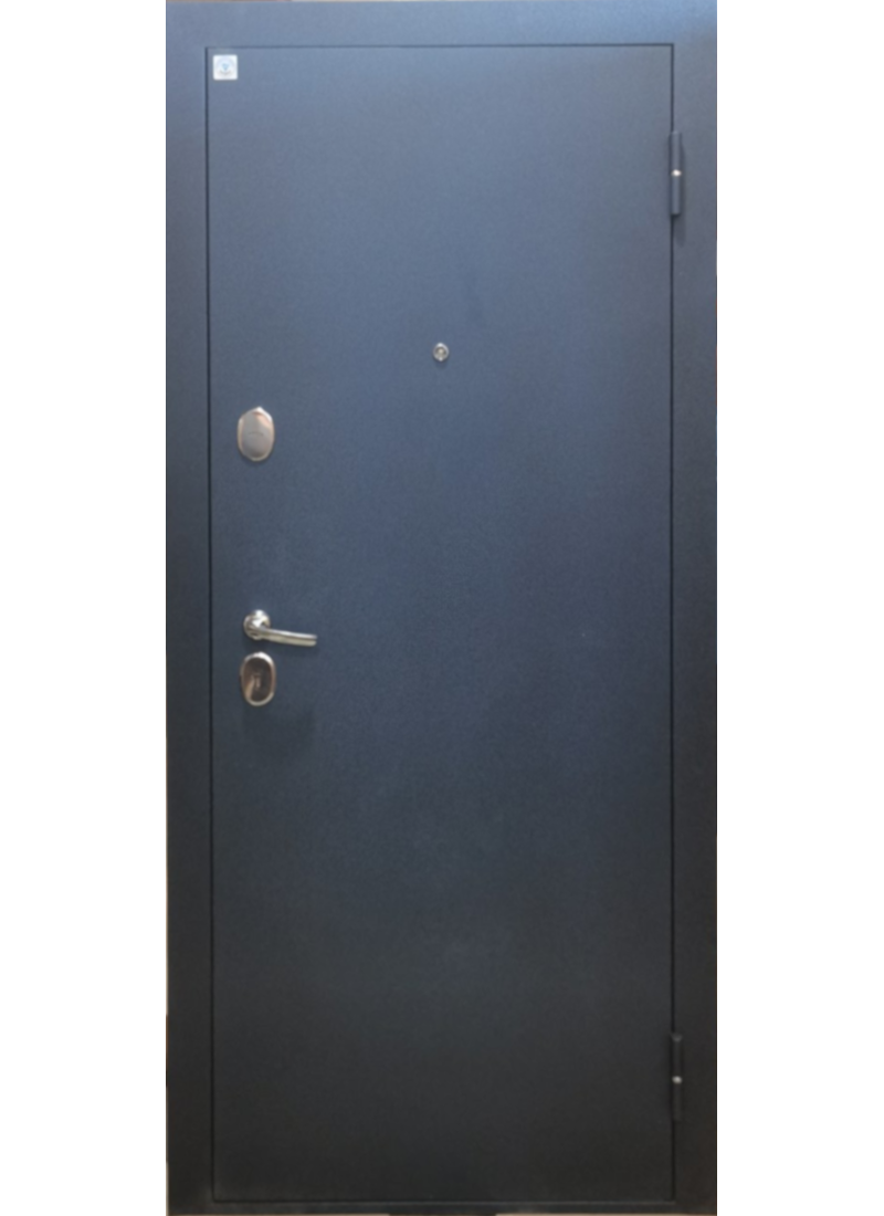 Дверь стальная Топаз 11 Мадрид (Сатин синий/Белая скала)