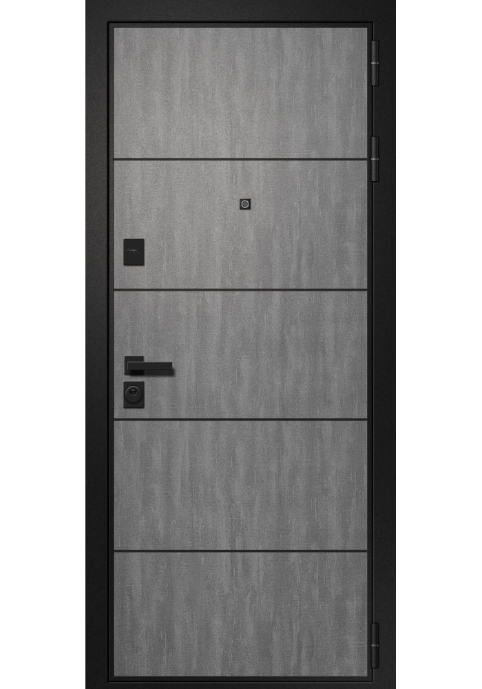 Дверь стальная Орфей-200 (Холст графит/Холст натуральный)