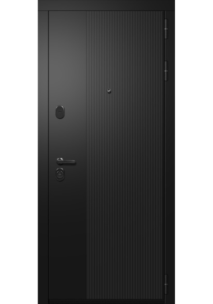 Дверь стальная Орфей 620 (Софт черный/Софт айс)