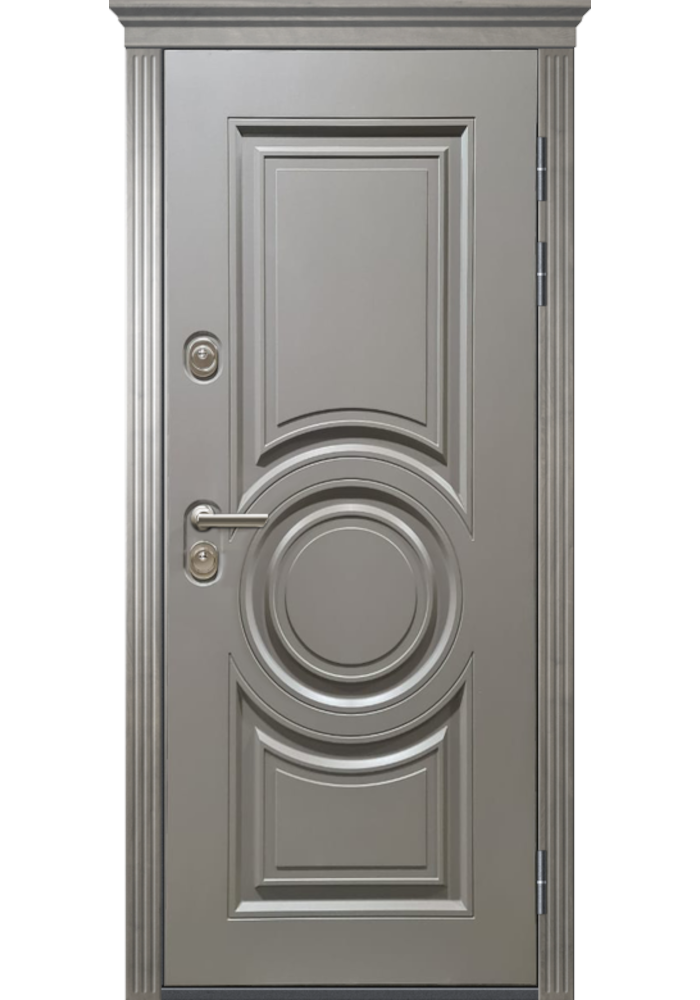 Дверь стальная Орфей 630 Капитель (Графит софт/Софт айс)