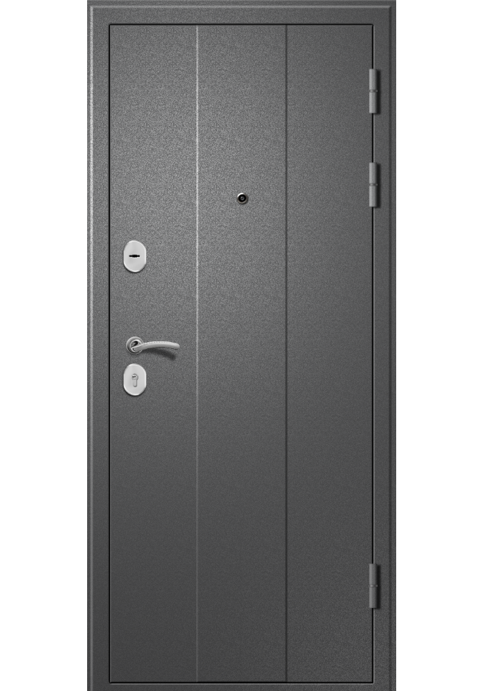 Дверь стальная Н-3 (Букле темно-серый/Букле темно-серый)