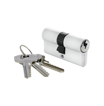 Цилиндр 60С W ключ/ключ (белый)